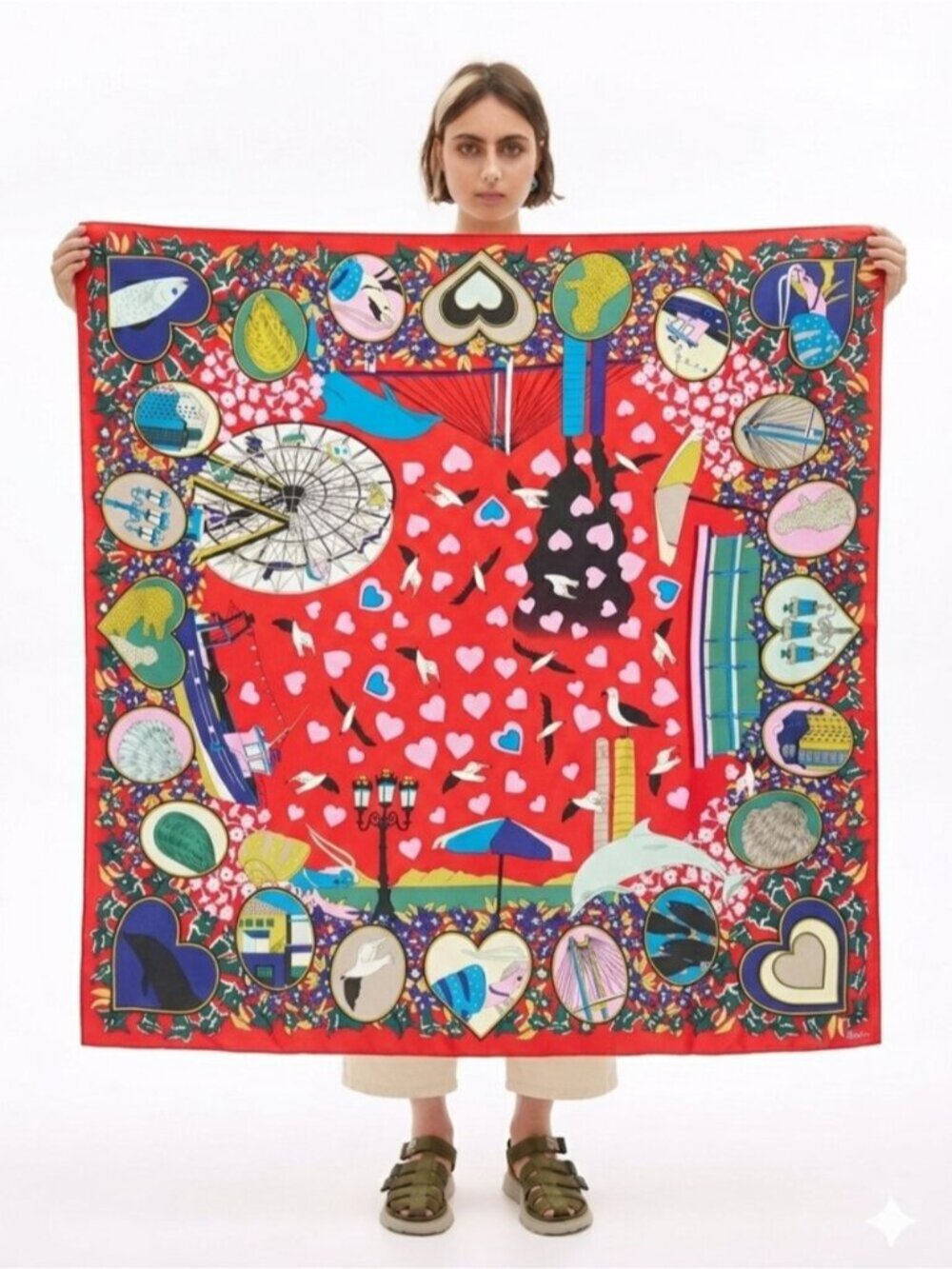BIMBA Y LOLA ❤️ “Lucky / Love” Statement Scarf SCARF